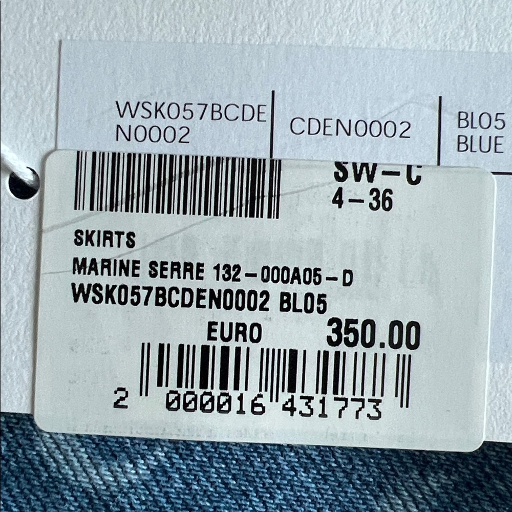 Marine Serre Crescent Pattern Denim Mini Skirt - Picture 11 of 11